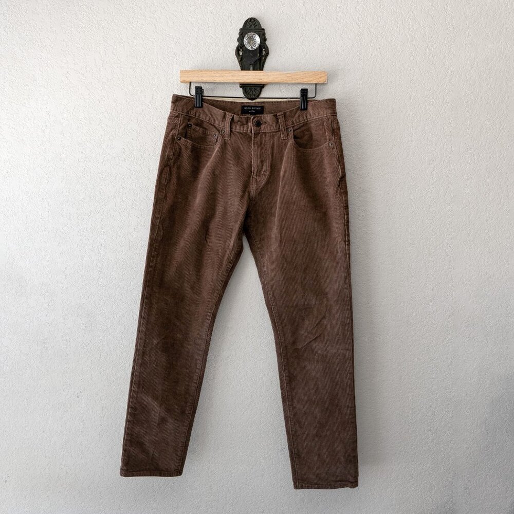 Banana Republic 31x30 Brown Corduroy Pants Slim Fit Stretch Men’s Casual